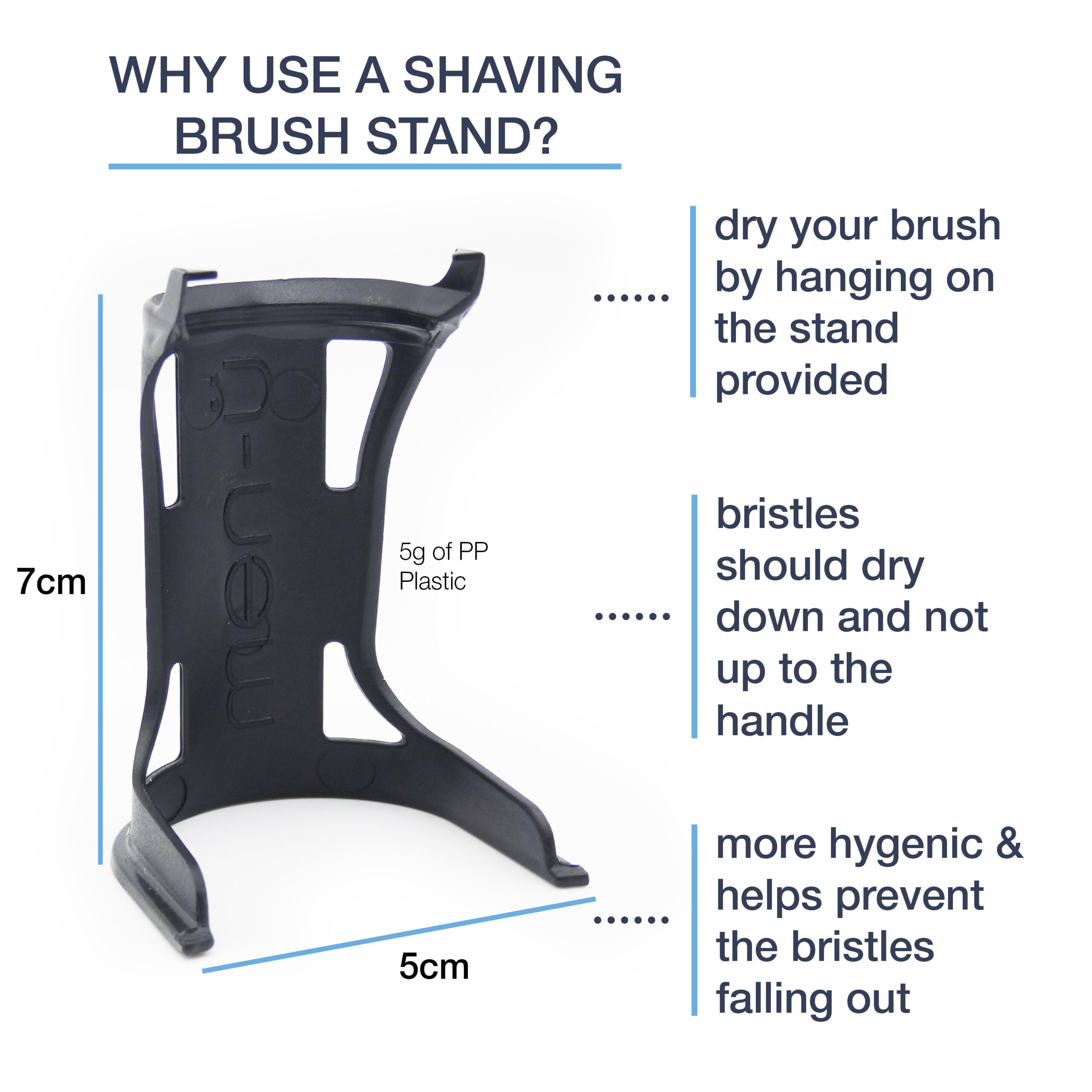 Barbiere Pure Bristle Shaving Brush (Black) - Image 3